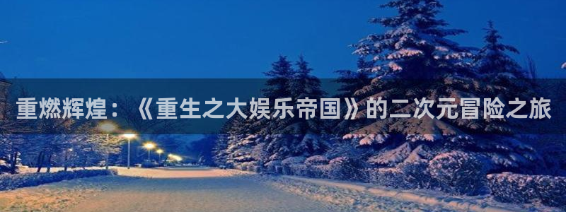 新航娱乐注册：重燃辉煌：《重生之大娱乐帝国》的二次元冒险之旅